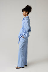 Striped Poplin Shirt & Pant Set