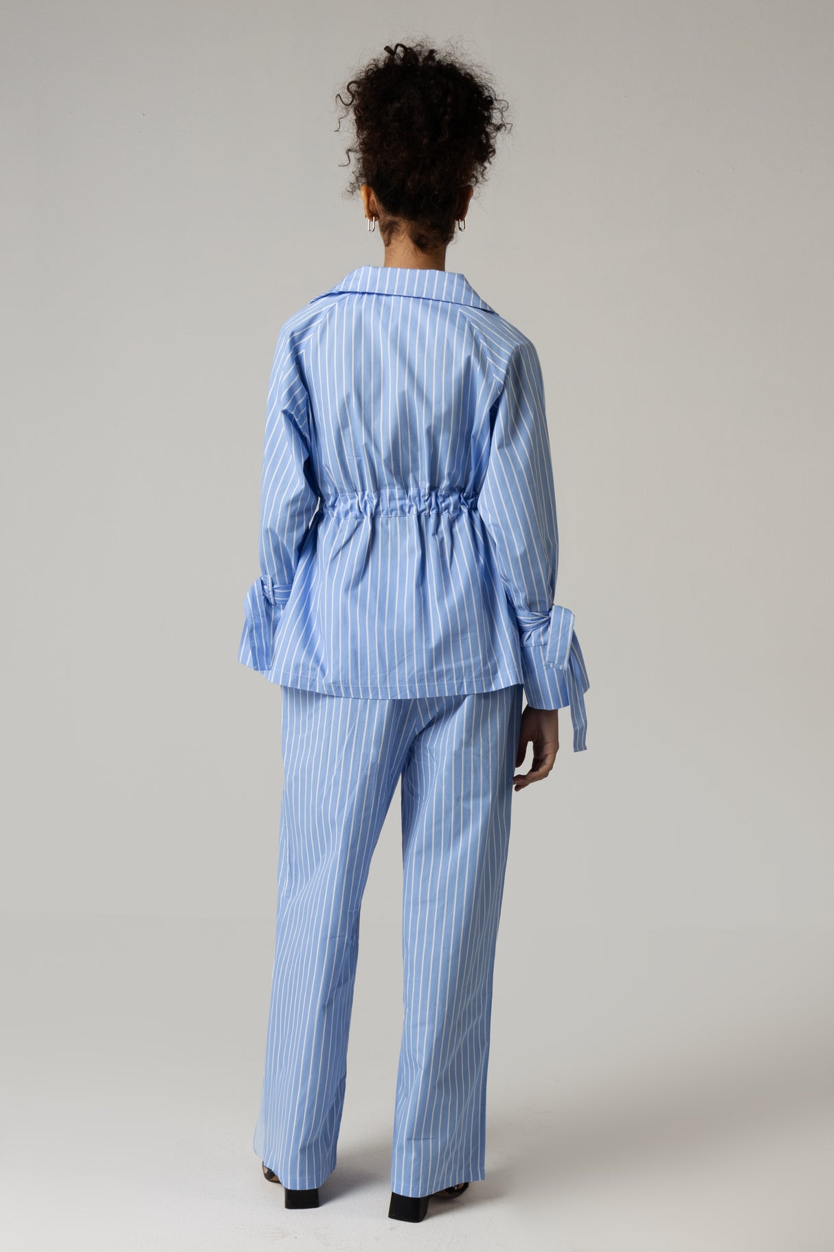 Striped Poplin Shirt & Pant Set