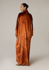 Velvet Loose Fit Abaya with Embellishments