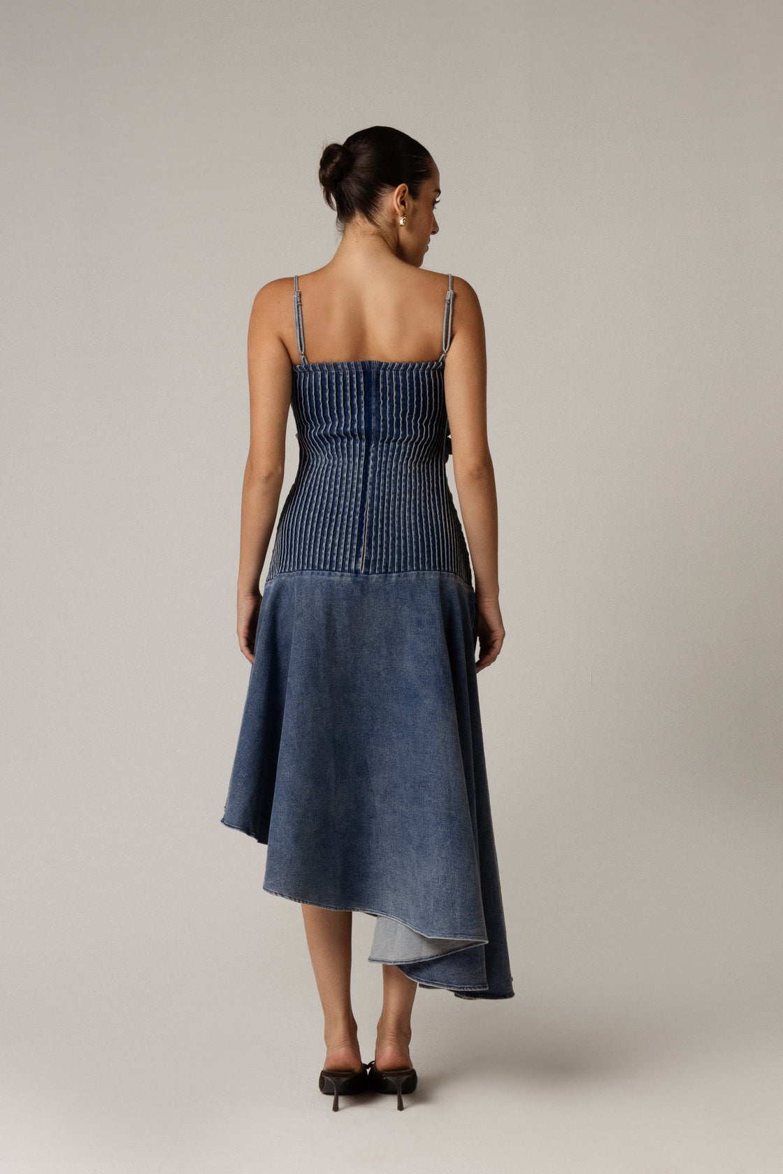 Hand Appliquéd Denim Dress