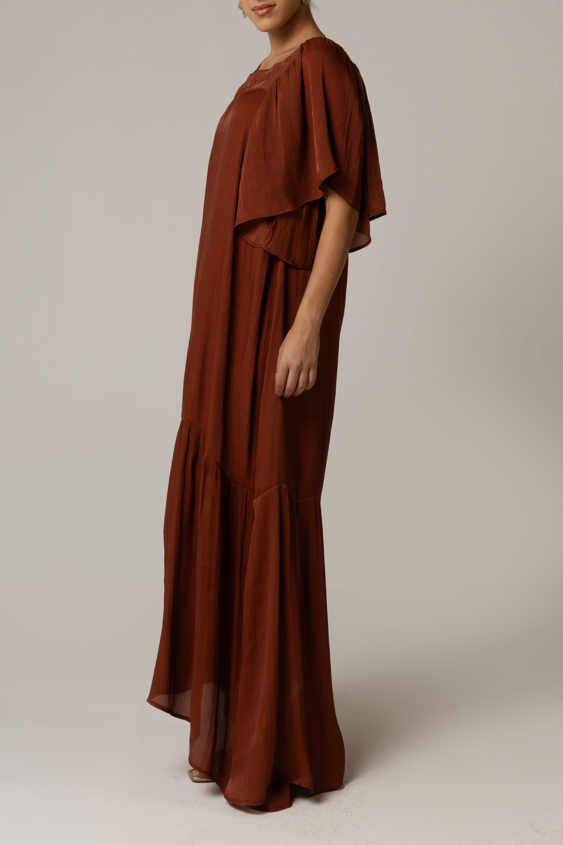 Tonal Embroidered Maxi Dress