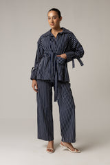 Striped Poplin Shirt & Pant Set