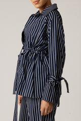 Striped Poplin Shirt & Pant Set