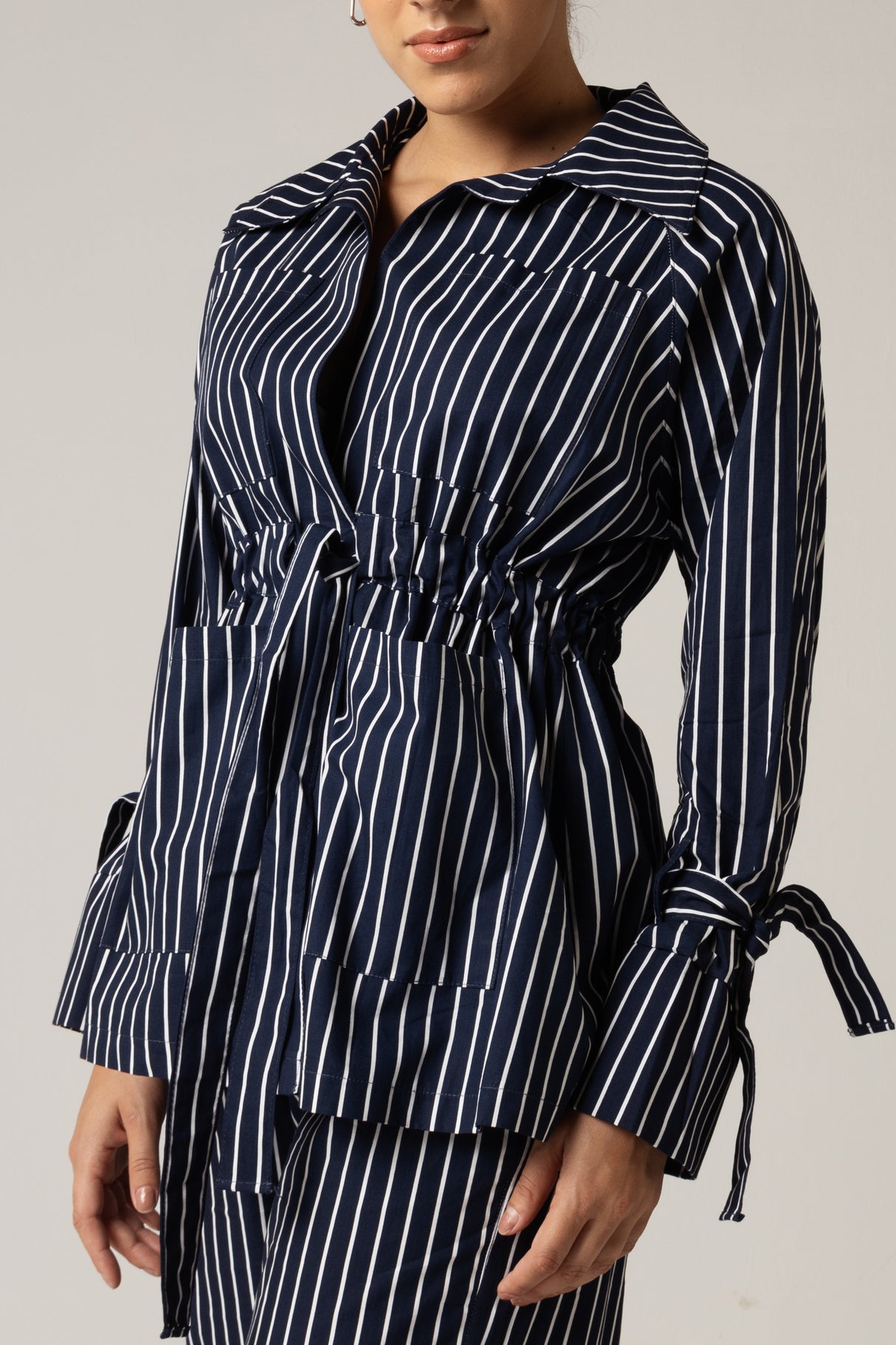 Striped Poplin Shirt & Pant Set