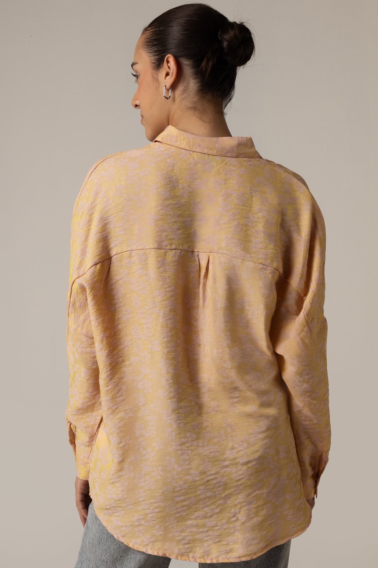 Jaquard Oversized Shirt with Shimmery Effect