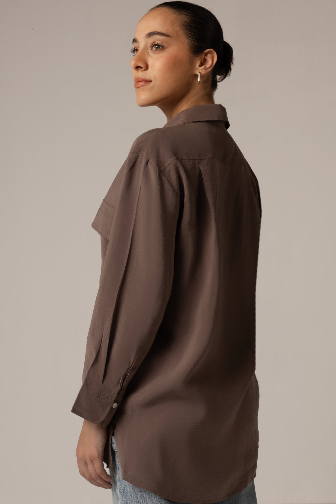 Utility Pocket Shirt - Brown