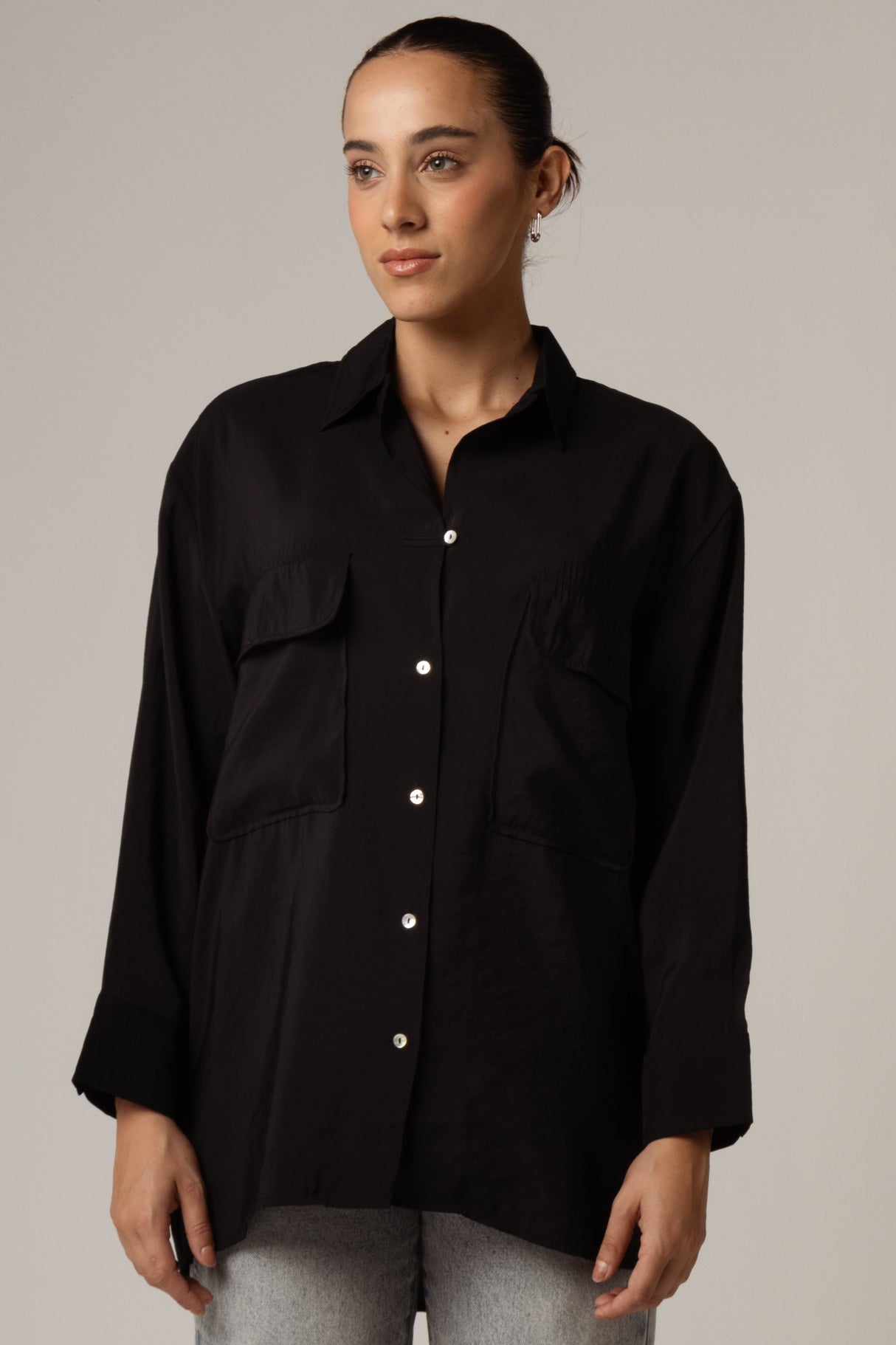 Utility Pocket Shirt - Black