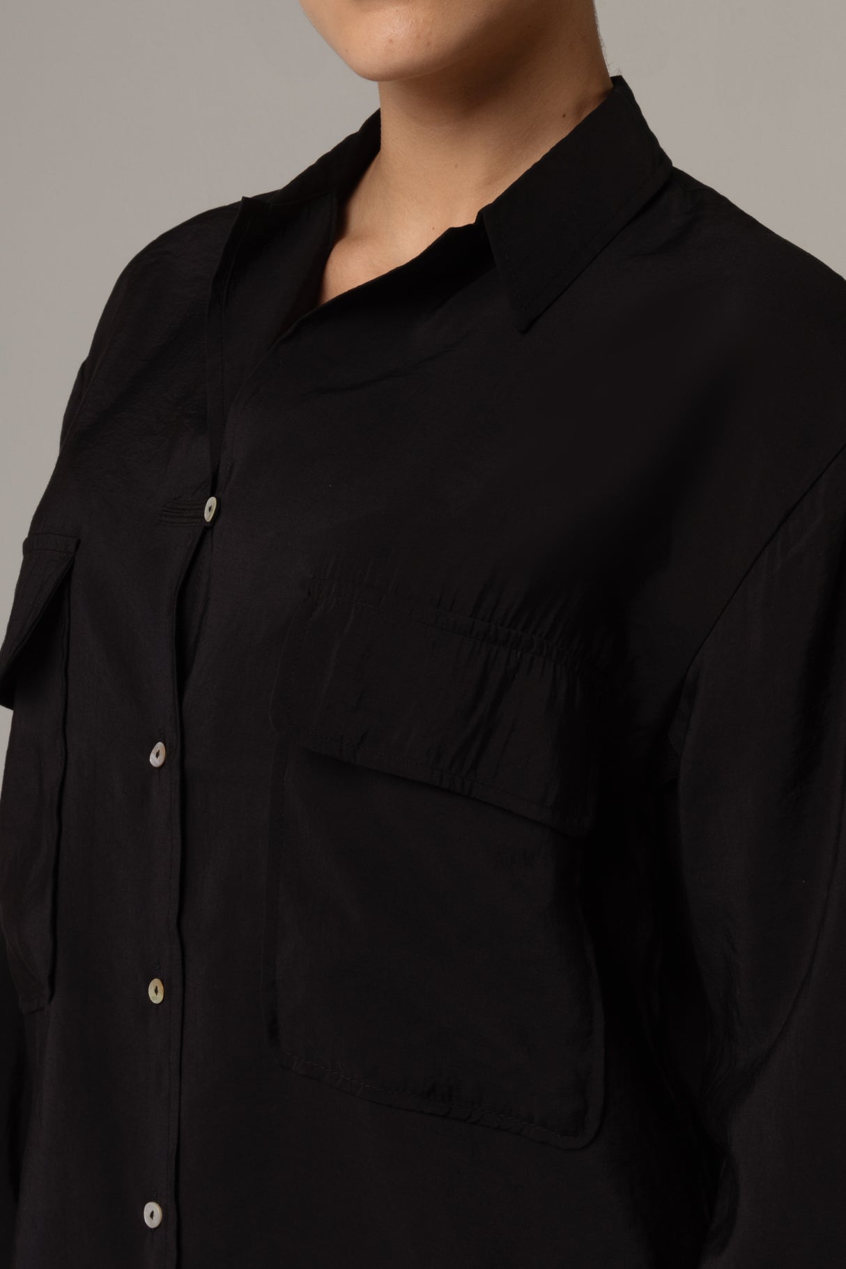 Utility Pocket Shirt - Black