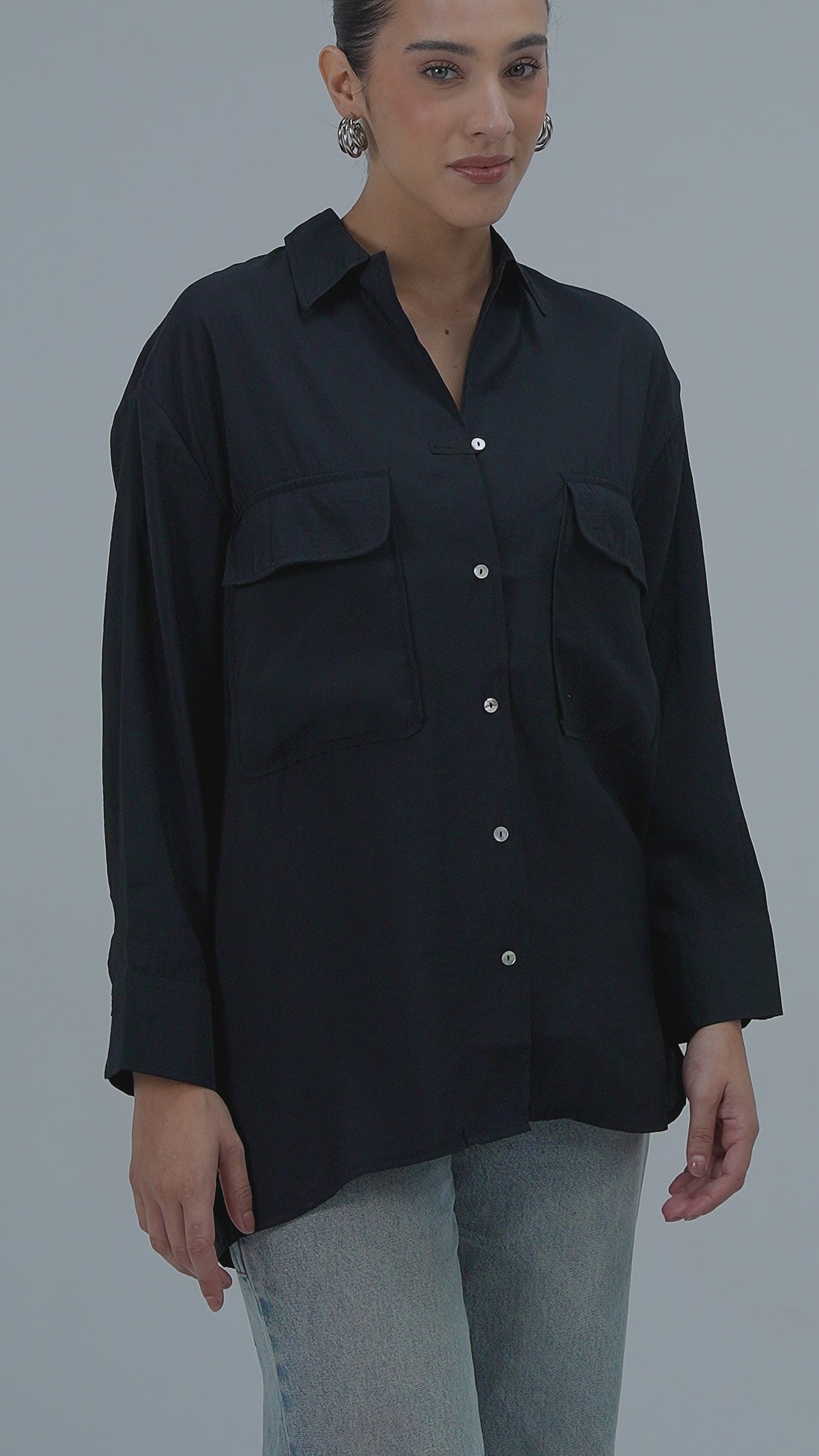 Utility Pocket Shirt - Black