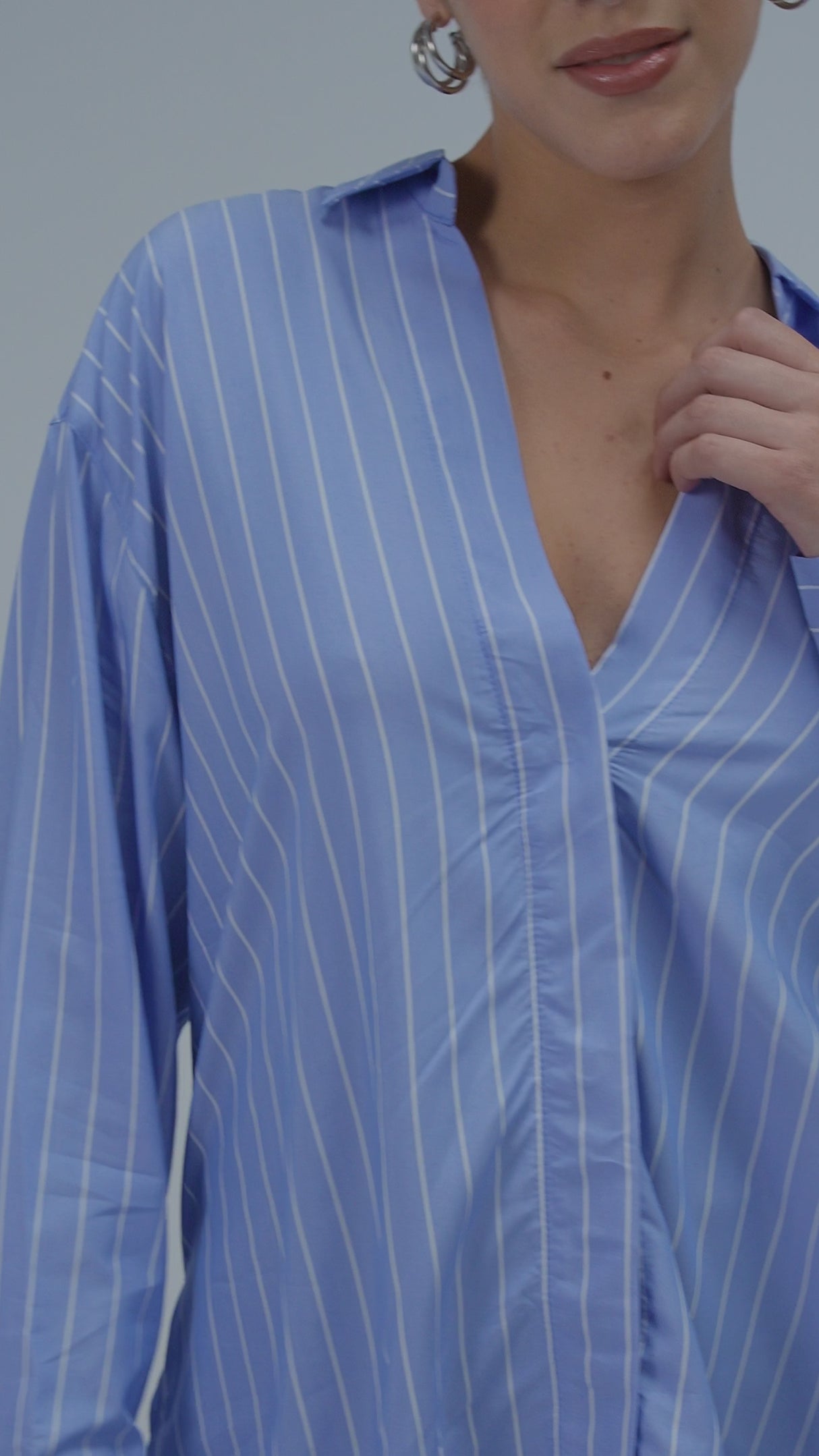 Classic Blue Striped Shirt