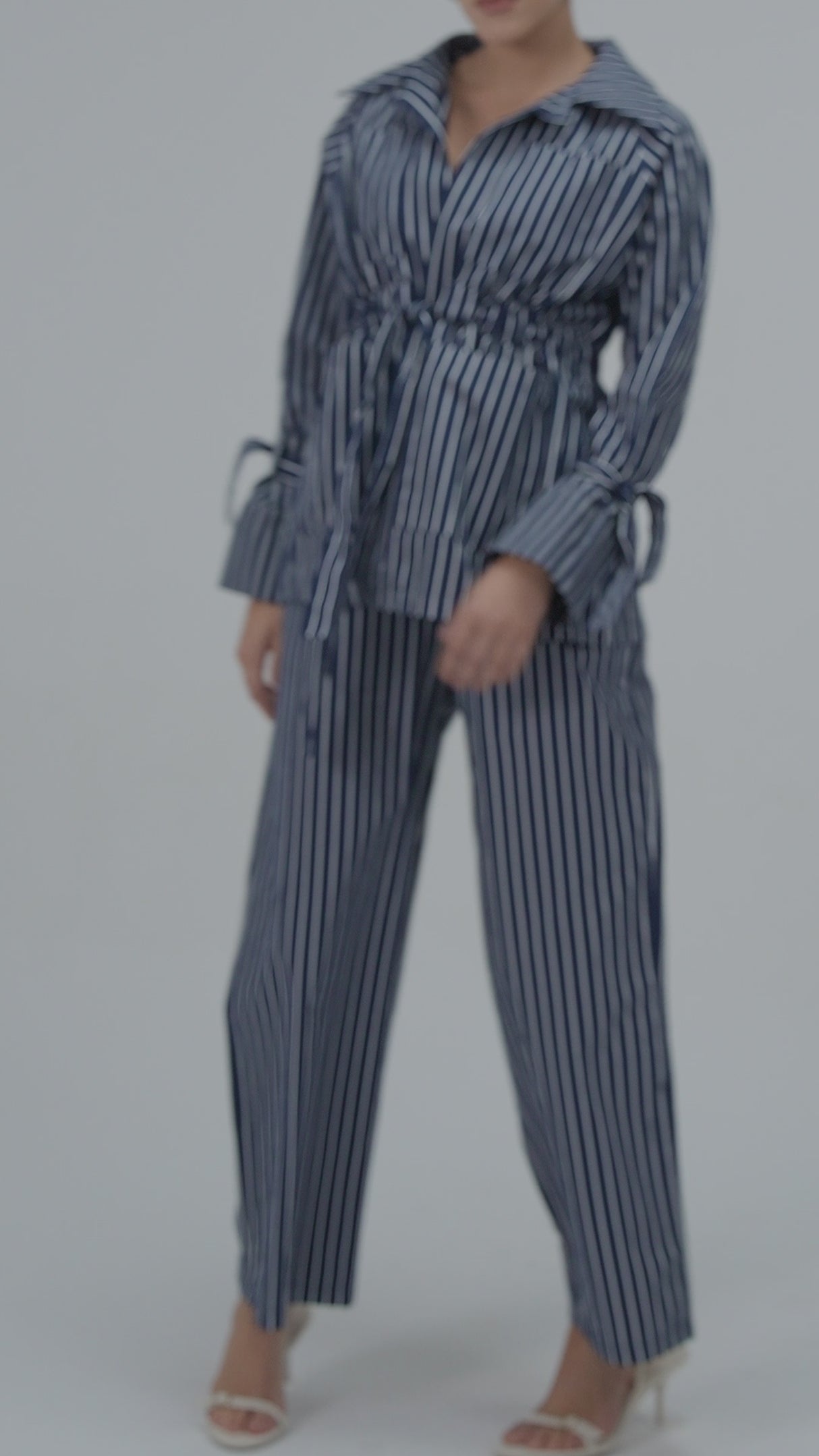 Striped Poplin Shirt & Pant Set